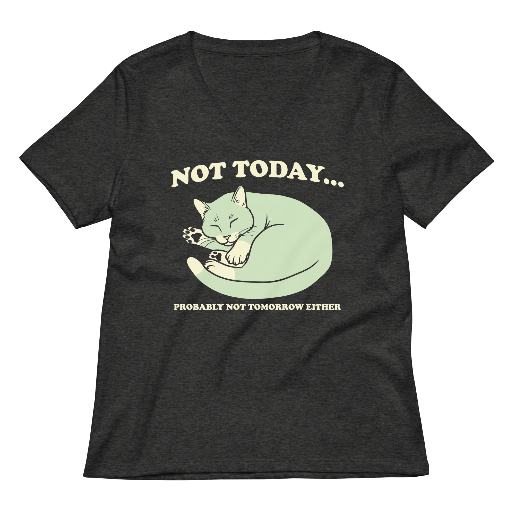 Not Today Probably Tomorrow Either Women S V Neck Tee V Neck T Shirt US Trend