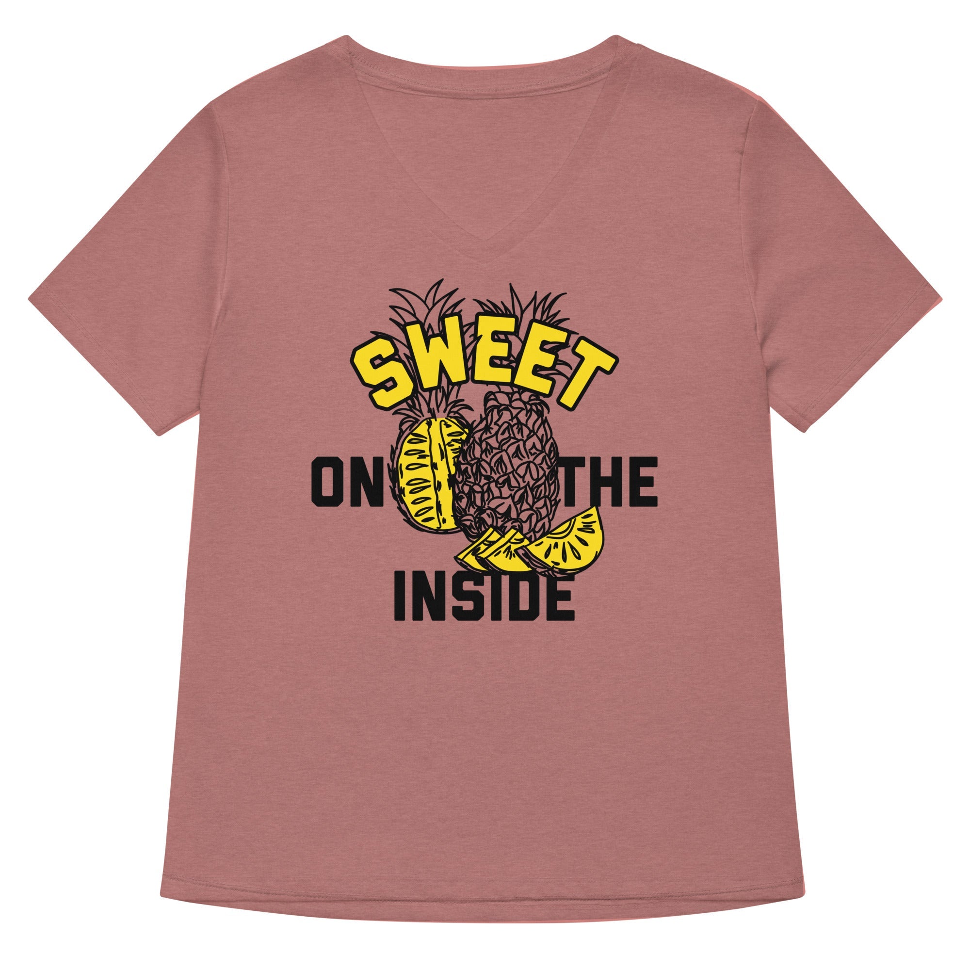 Sweet On The Inside Women S V Neck Tee V Neck T Shirt Minimal Style