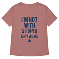I M Not With Stupid Anymore Women S V Neck Tee V Neck T Shirt Minimal Style