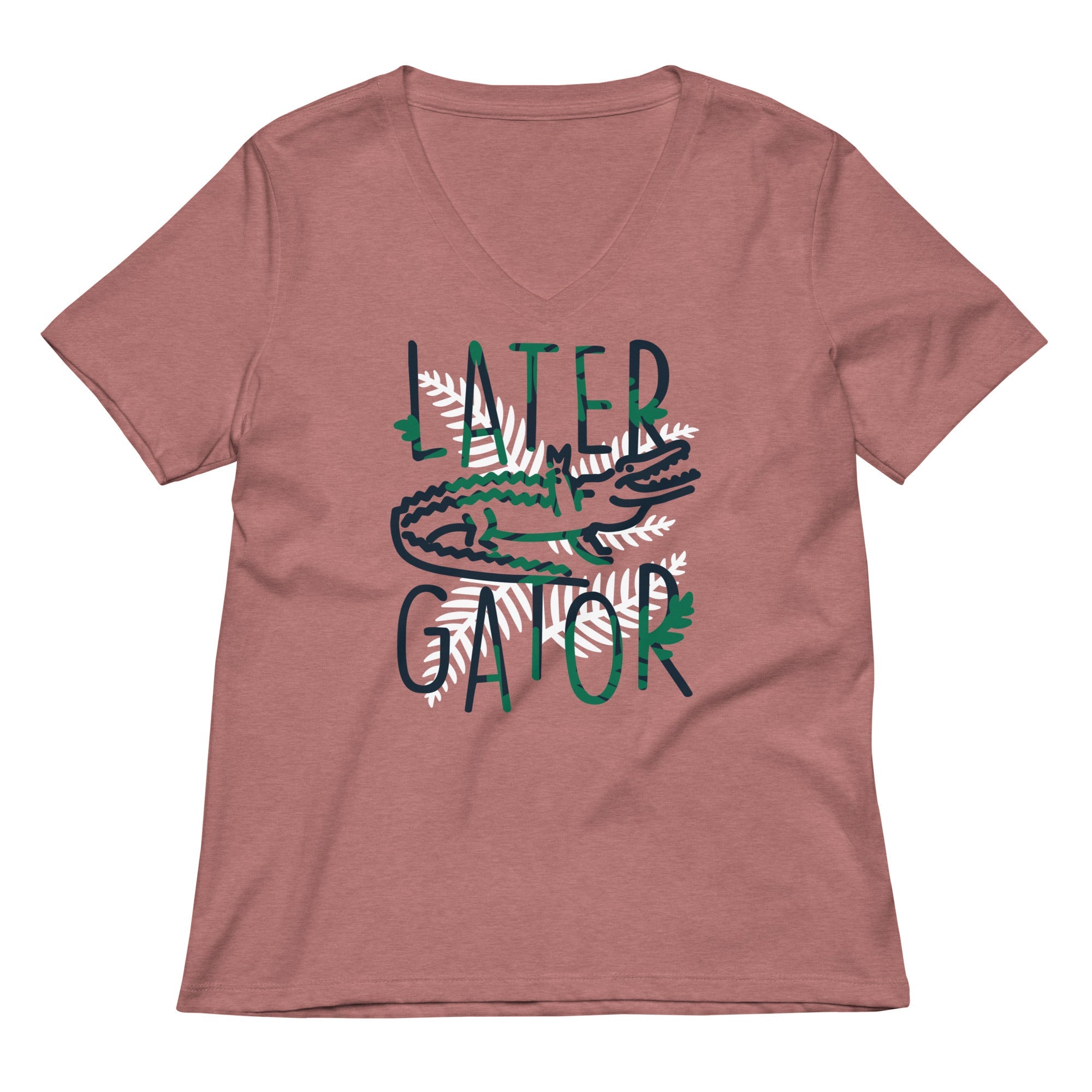 Later Gator Women S V Neck Tee V Neck T Shirt Premium Print