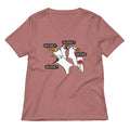 Wine Women S V Neck Tee V Neck T Shirt Premium Print
