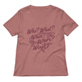 Who What When Where Wine Women S V Neck Tee V Neck T Shirt Minimal Style