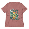 Welcome To The Jungle Women S V Neck Tee V Neck T Shirt Clean Design