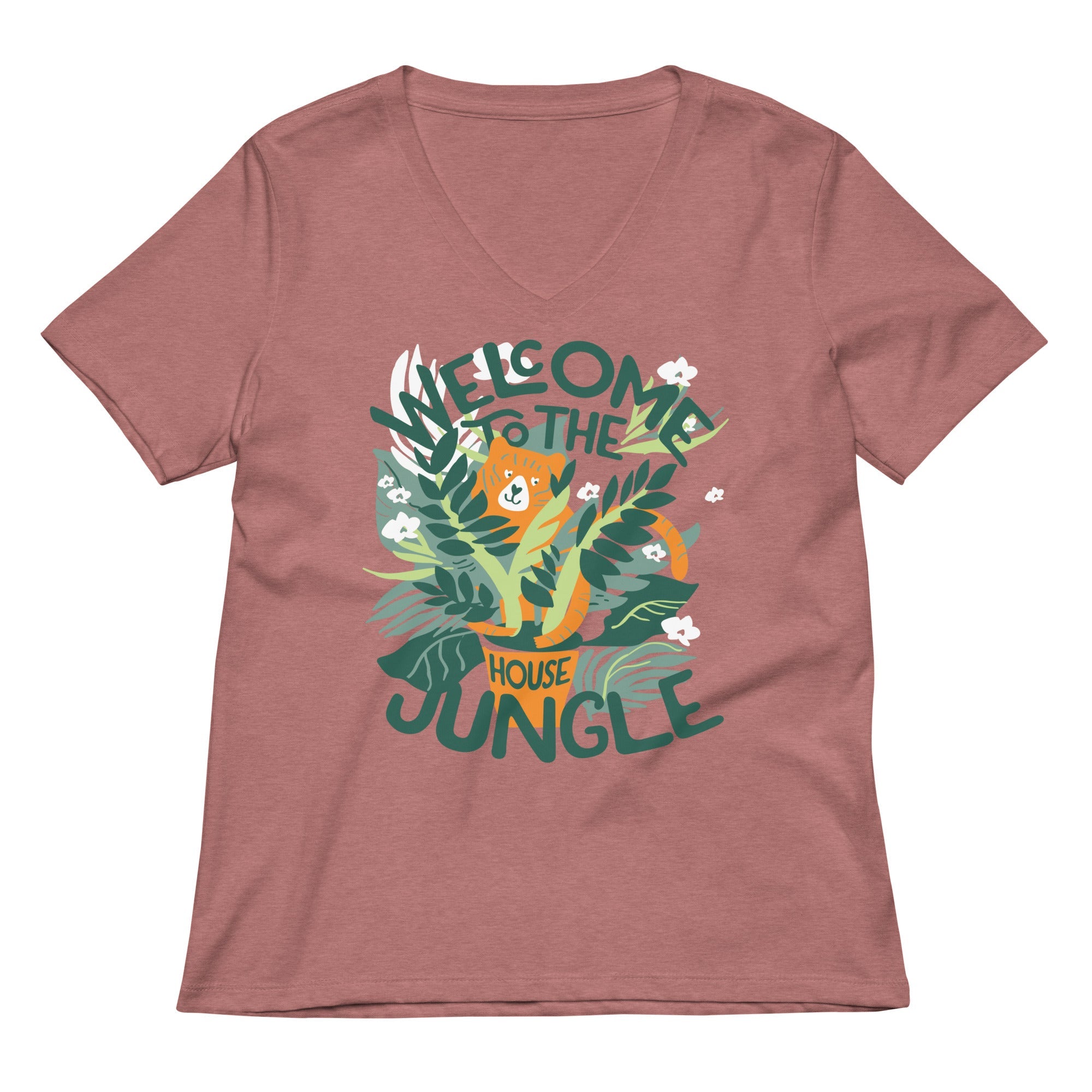 Welcome To The Jungle Women S V Neck Tee V Neck T Shirt Clean Design