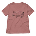 Tasty Pig Cuts Women S V Neck Tee V Neck T Shirt Gift Ready