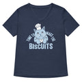 Time To Make The Biscuits Women S V Neck Tee V Neck T Shirt Clean Design