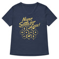Never Settle For Less Women S V Neck Tee V Neck T Shirt Everyday Wear