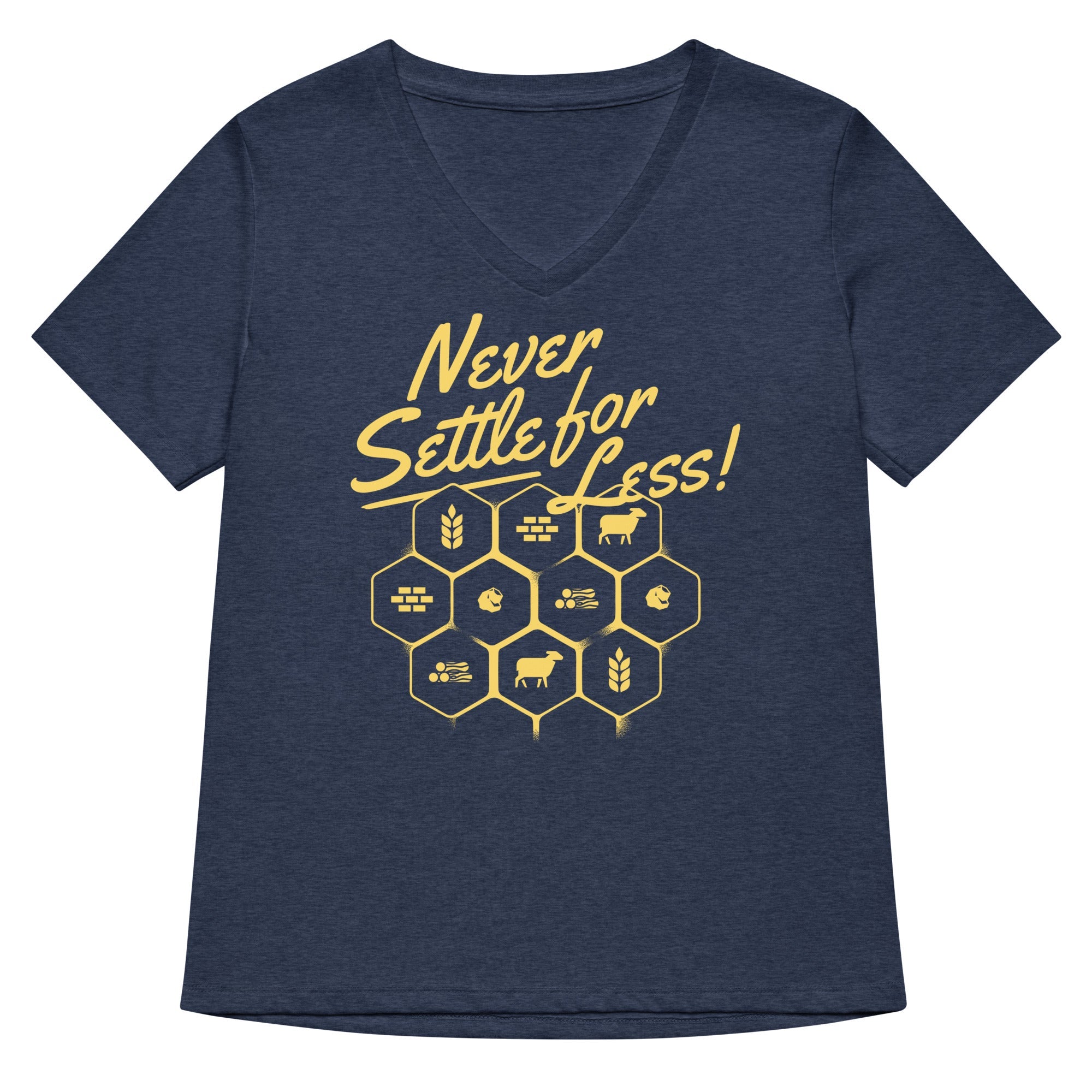 Never Settle For Less Women S V Neck Tee V Neck T Shirt Everyday Wear