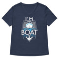 I M On A Boat Women S V Neck Tee V Neck T Shirt Premium Print