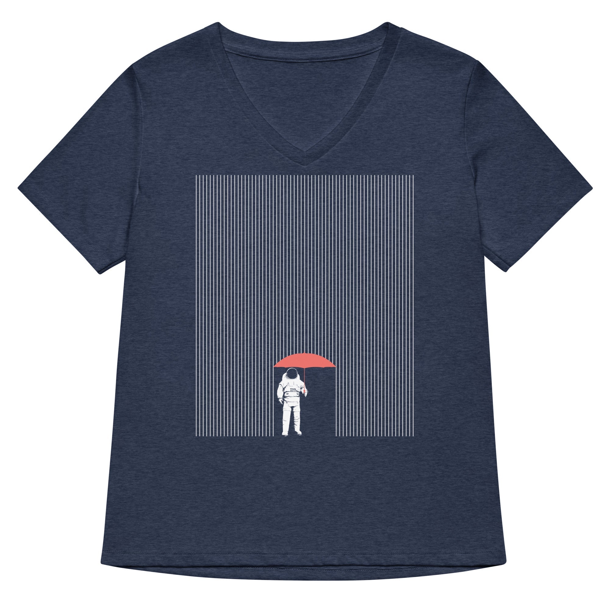 Meteor Shower Women S V Neck Tee V Neck T Shirt Minimal Style