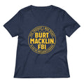 Burt Macklin Fbi Women S V Neck Tee V Neck T Shirt Clean Design