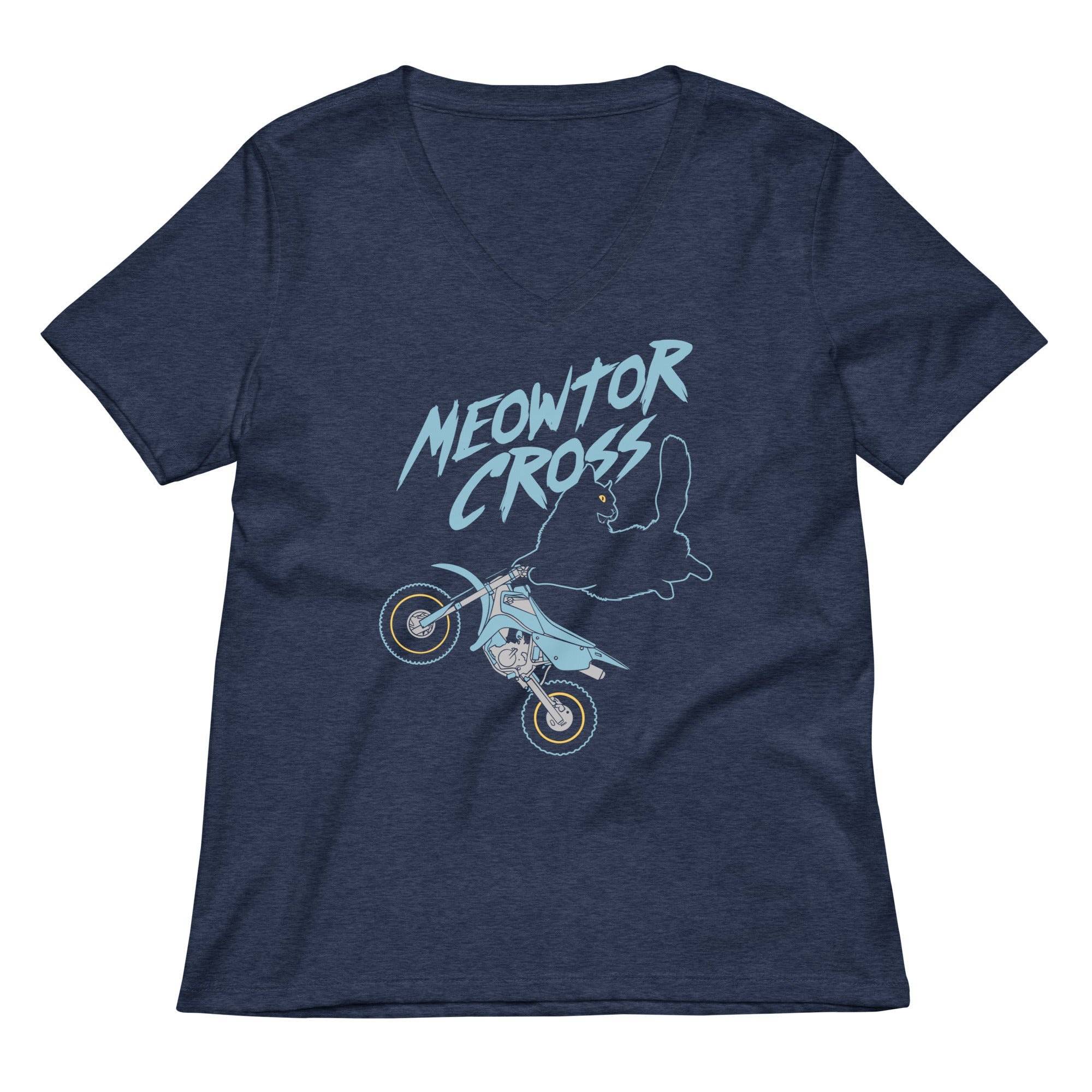 Meowtor Cross Women S V Neck Tee V Neck T Shirt Clean Design