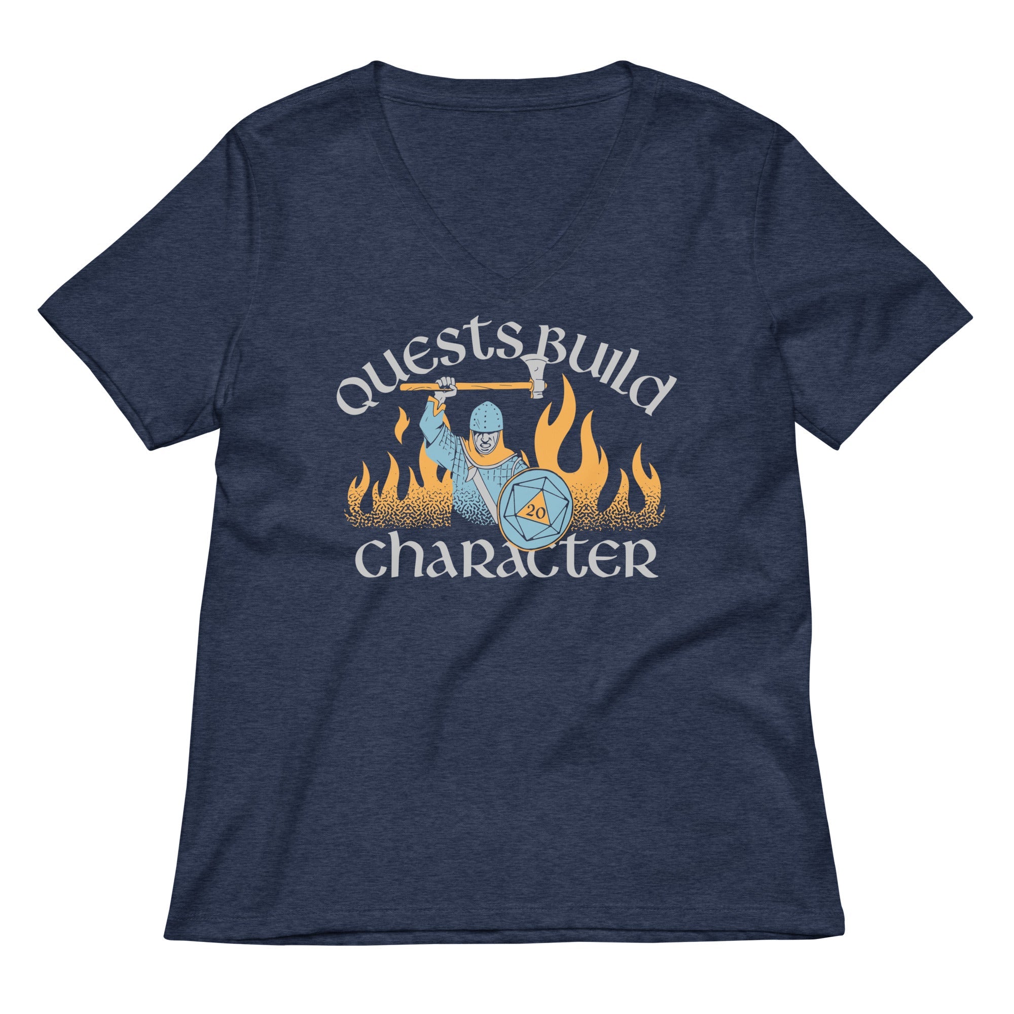 Quests Build Character Women S V Neck Tee V Neck T Shirt Minimal Style