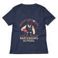 Regular Human Bartending School Women S V Neck Tee V Neck T Shirt Minimal Style