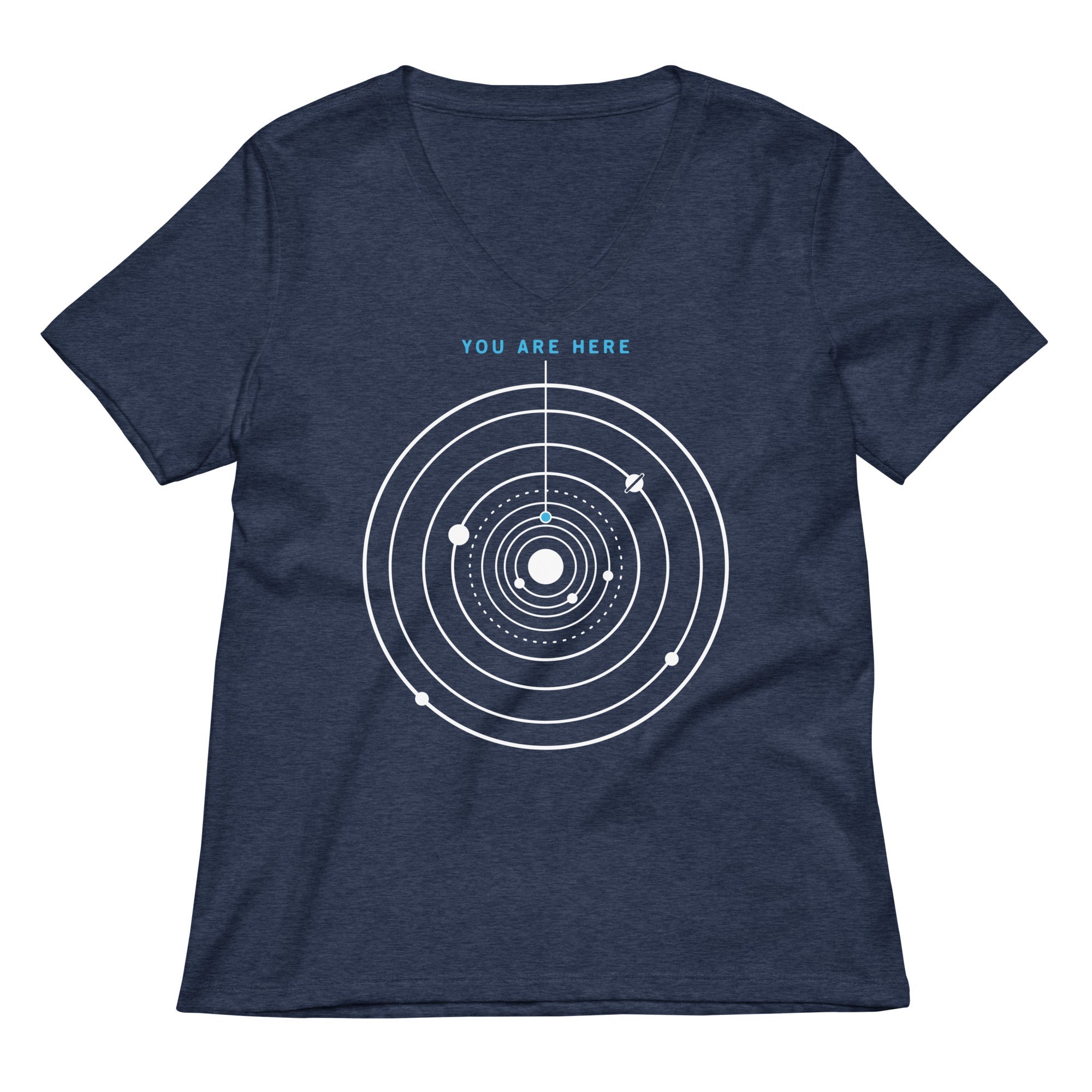 You Are Here Women S V Neck Tee V Neck T Shirt US Trend