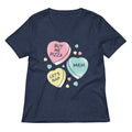 Candy Hearts Women S V Neck Tee V Neck T Shirt Gift Ready