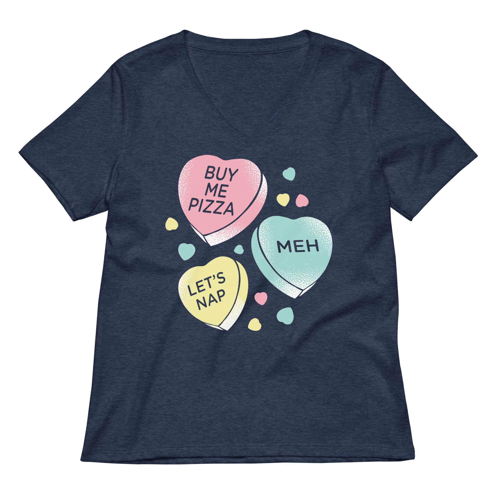 Candy Hearts Women S V Neck Tee V Neck T Shirt Gift Ready
