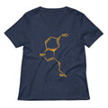 Serotonin Women S V Neck Tee V Neck T Shirt Premium Print