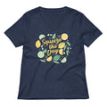 Squeeze The Day Women S V Neck Tee V Neck T Shirt Minimal Style