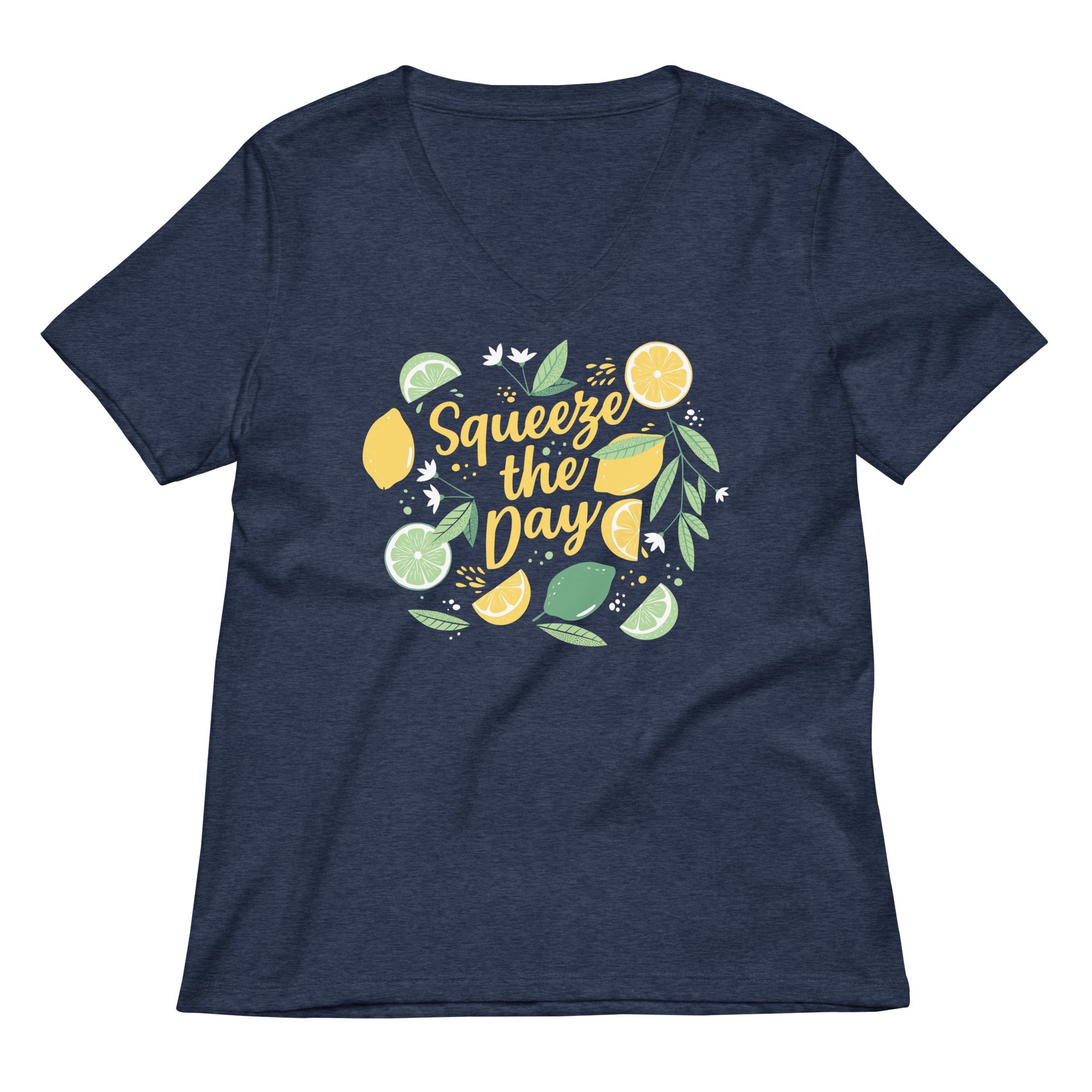 Squeeze The Day Women S V Neck Tee V Neck T Shirt Minimal Style