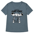 Cat Women S V Neck Tee V Neck T Shirt Minimal Style
