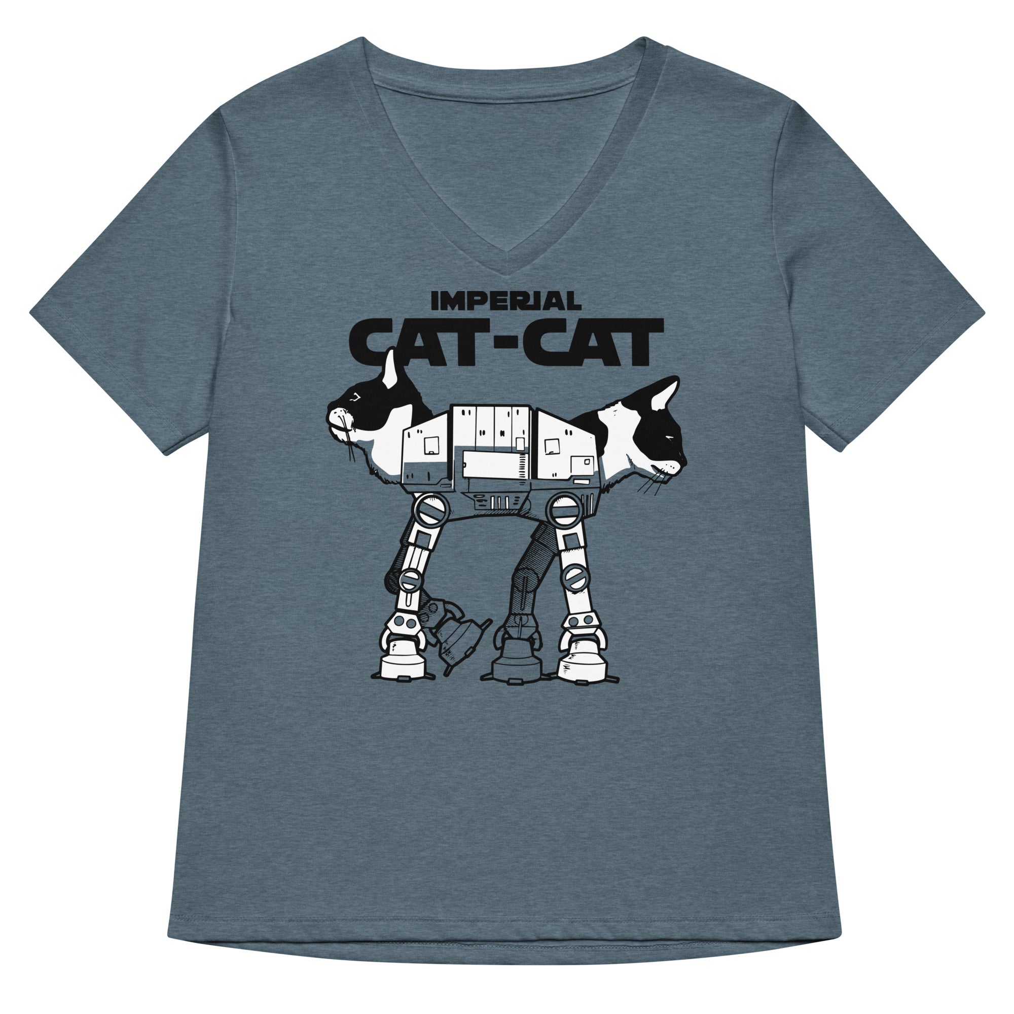 Cat Women S V Neck Tee V Neck T Shirt Minimal Style