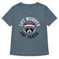 Lift Weights Eat Trash Women S V Neck Tee V Neck T Shirt Gift Ready