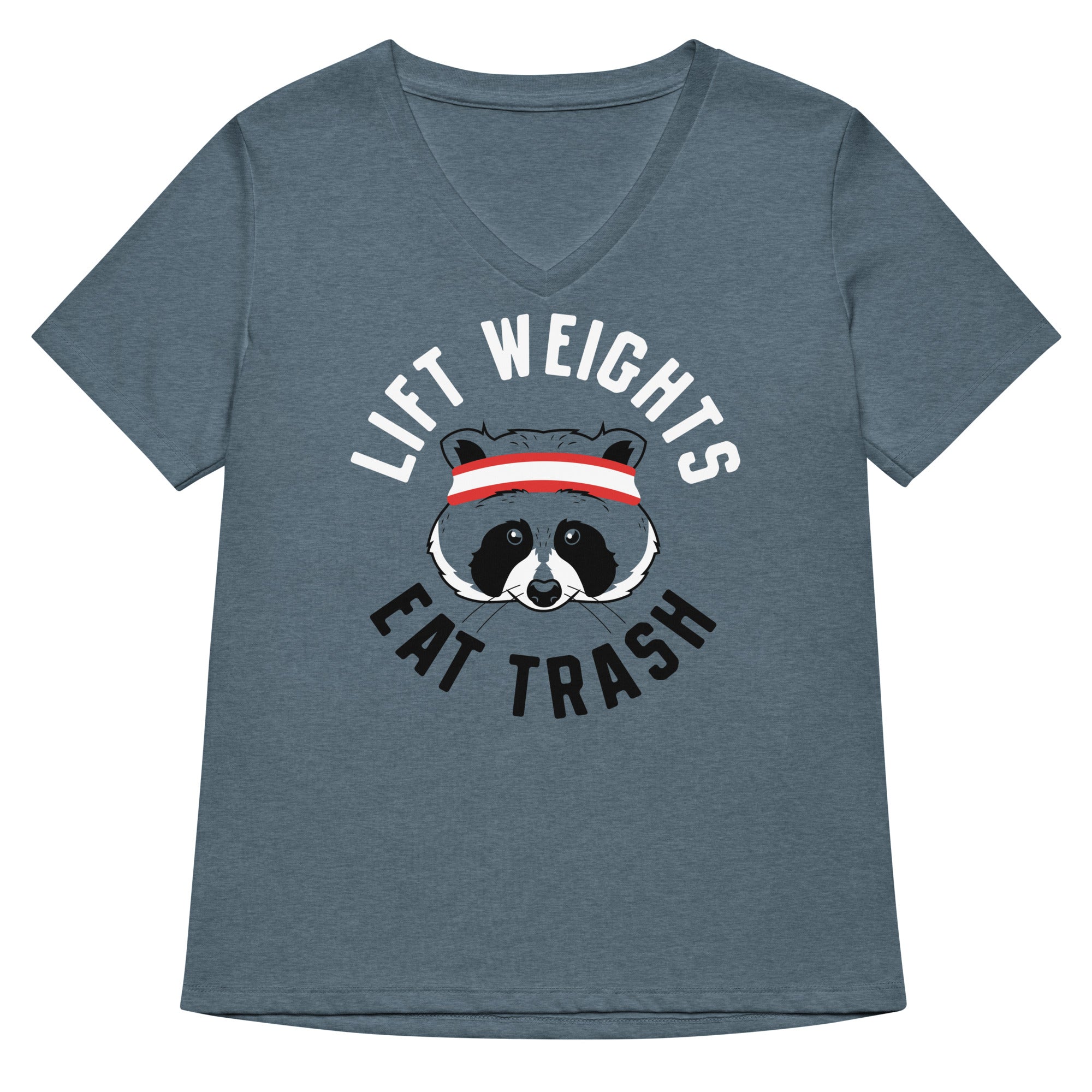 Lift Weights Eat Trash Women S V Neck Tee V Neck T Shirt Gift Ready