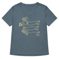 Puptical Illusion Women S V Neck Tee V Neck T Shirt Clean Design