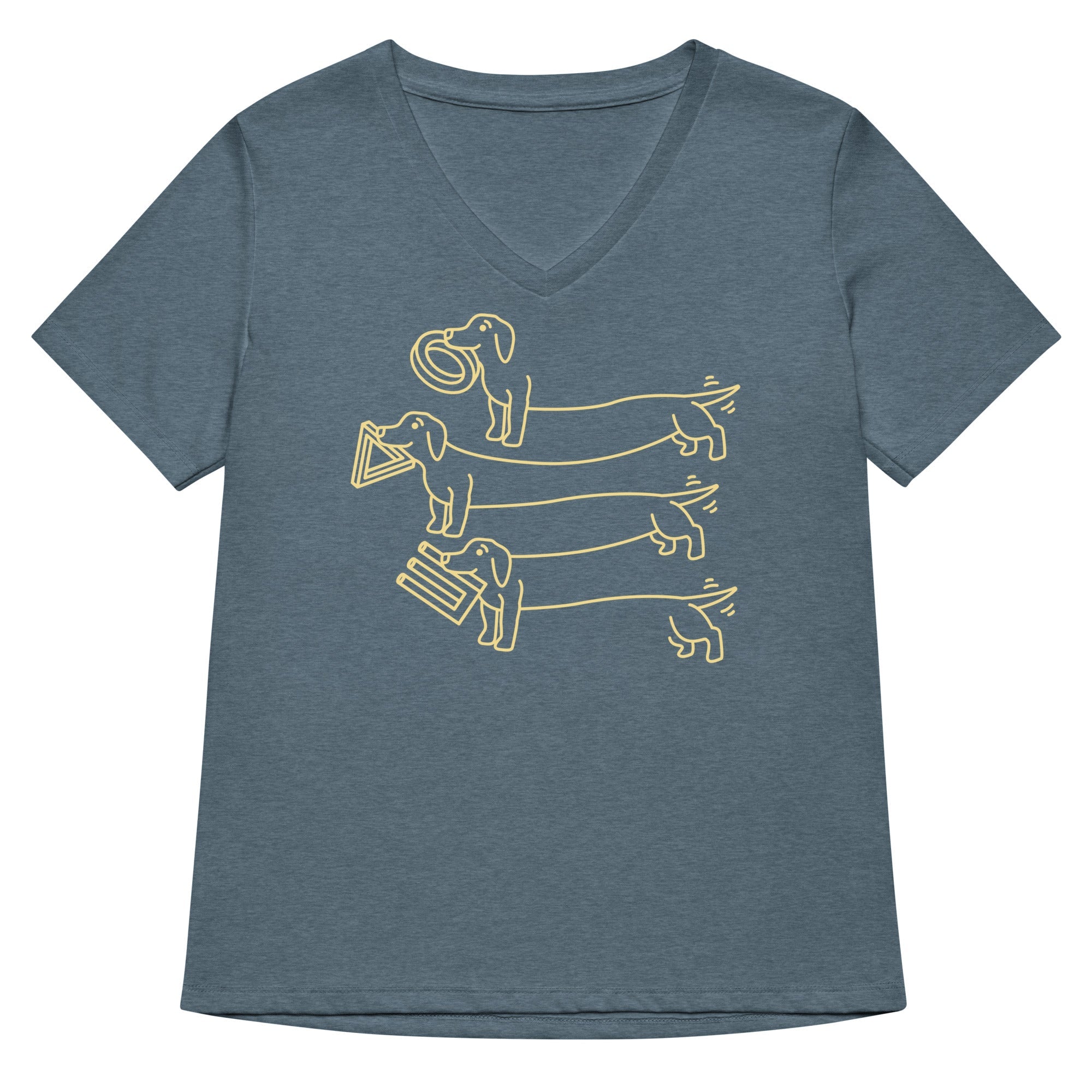 Puptical Illusion Women S V Neck Tee V Neck T Shirt Clean Design