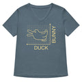 Duck Or Bunny Women S V Neck Tee V Neck T Shirt Everyday Wear