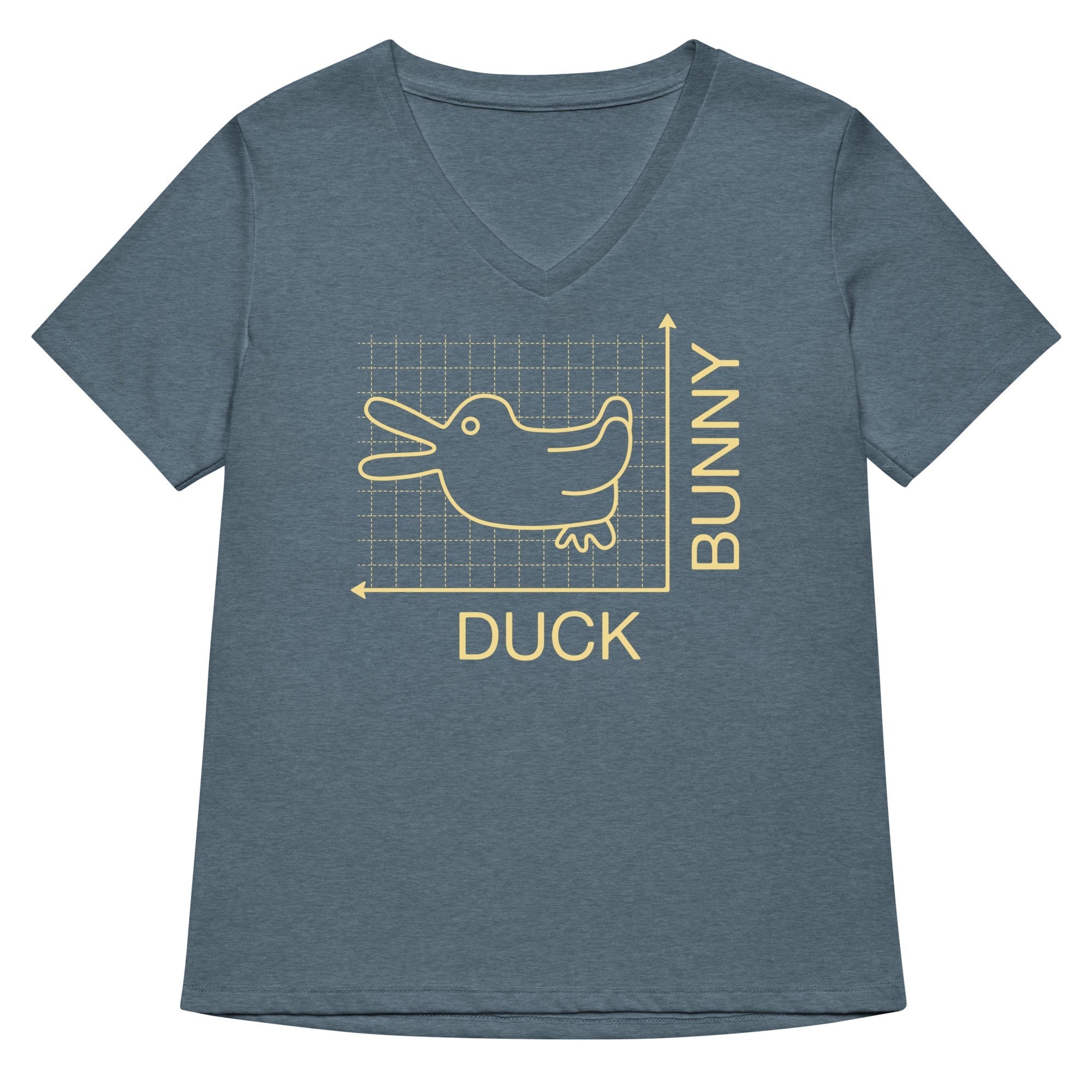 Duck Or Bunny Women S V Neck Tee V Neck T Shirt Everyday Wear