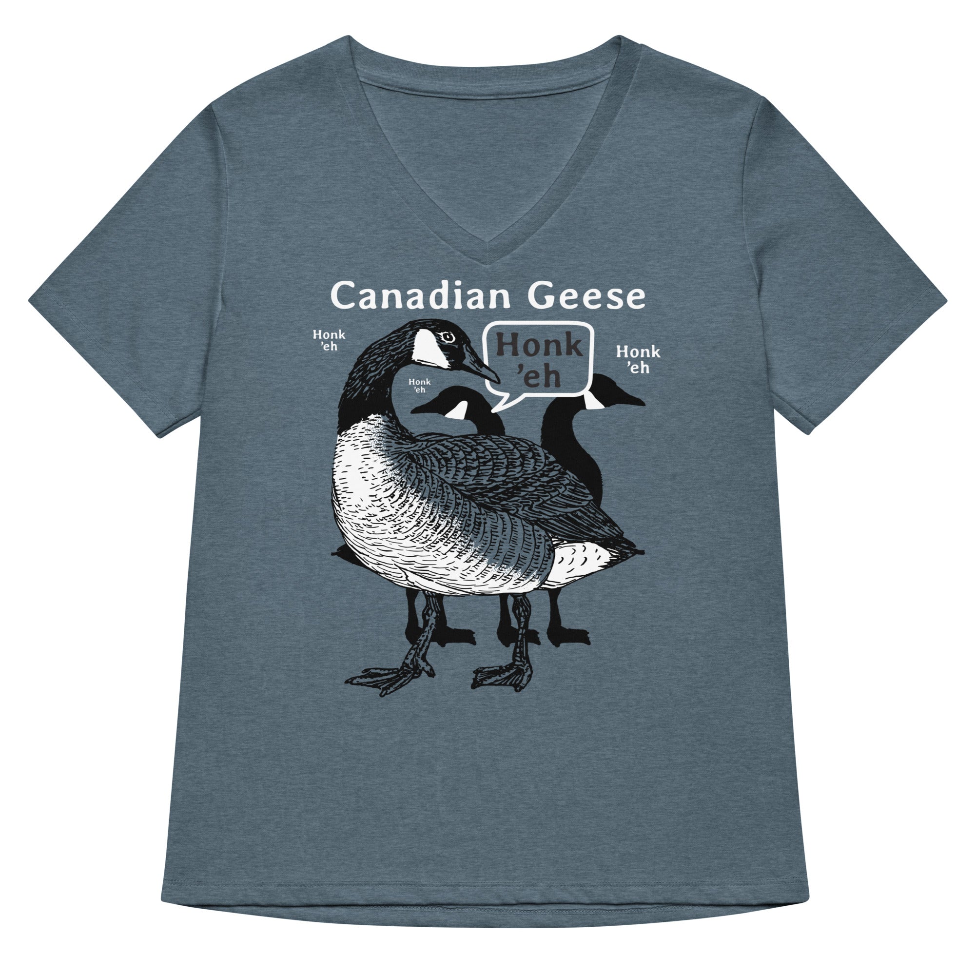 Canadian Geese Women S V Neck Tee V Neck T Shirt Gift Ready