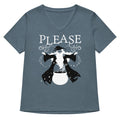 Please Is The Magic Word Women S V Neck Tee V Neck T Shirt Premium Print