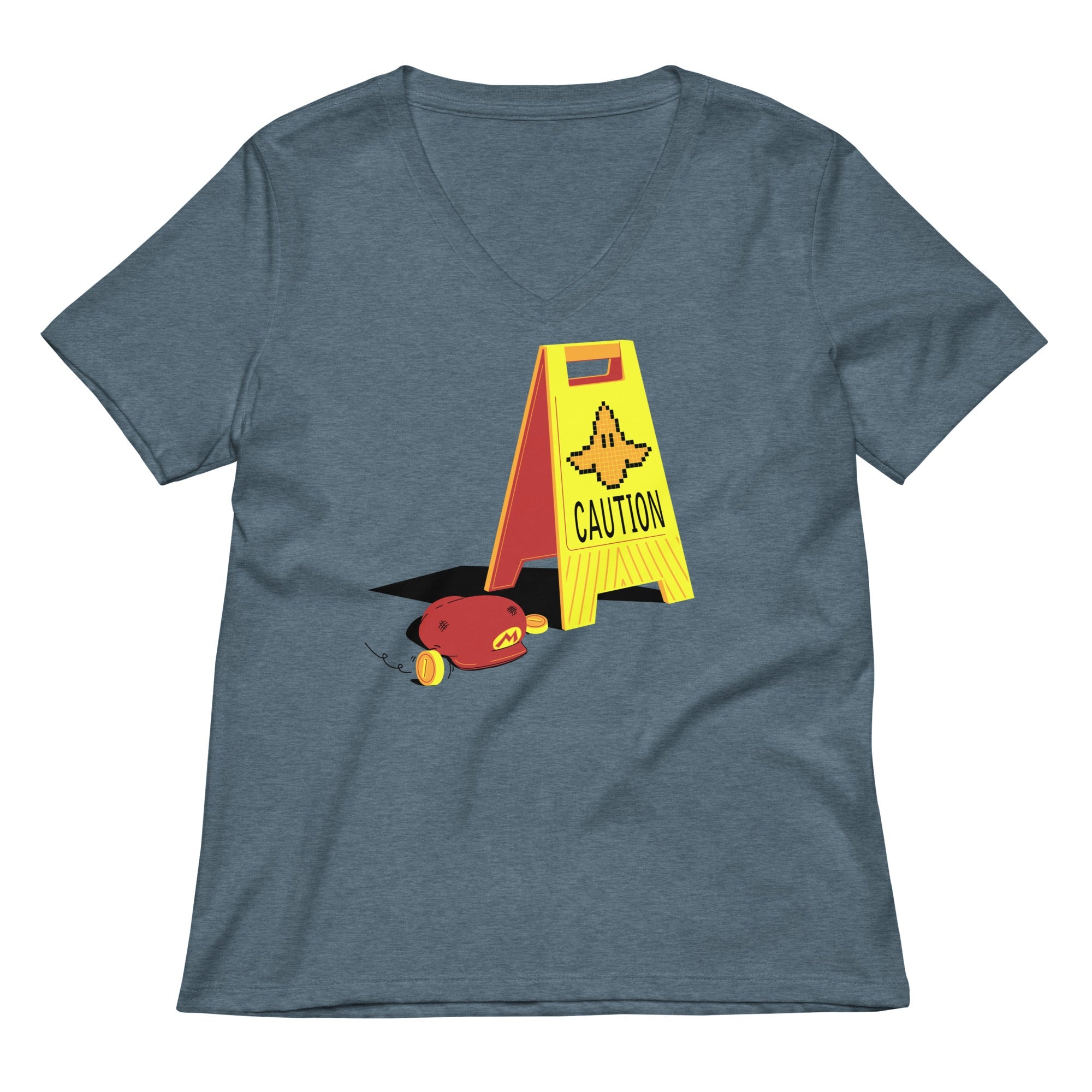 Caution Banana Women S V Neck Tee V Neck T Shirt Clean Design