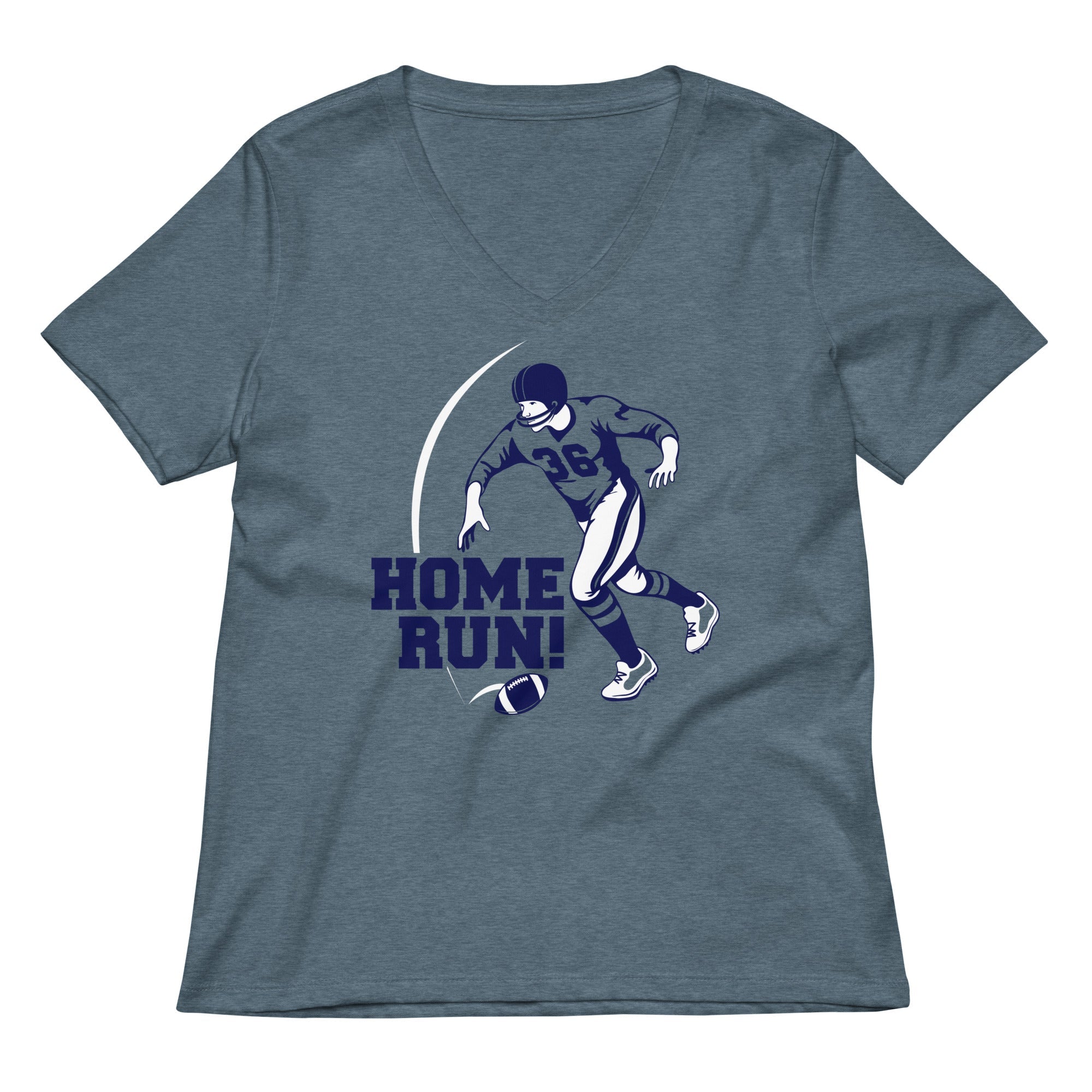 Home Run Women S V Neck Tee V Neck T Shirt Premium Print