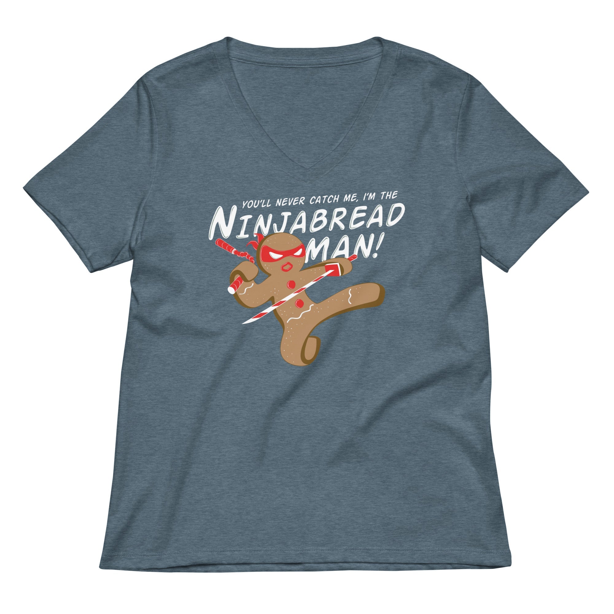 I M The Ninjabread Man Women S V Neck Tee V Neck T Shirt Gift Ready