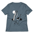 Bookosaurus Women S V Neck Tee V Neck T Shirt Premium Print