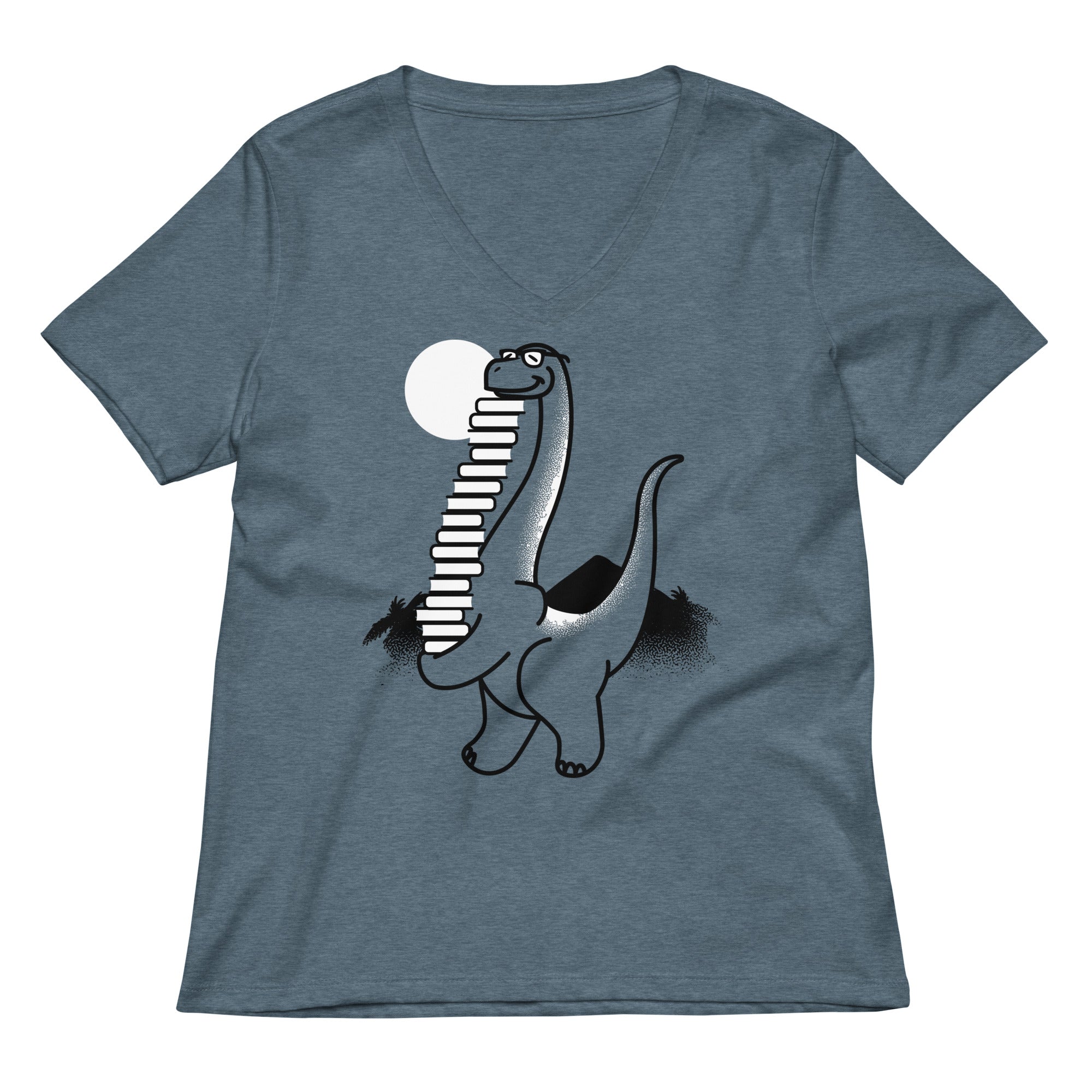 Bookosaurus Women S V Neck Tee V Neck T Shirt Premium Print