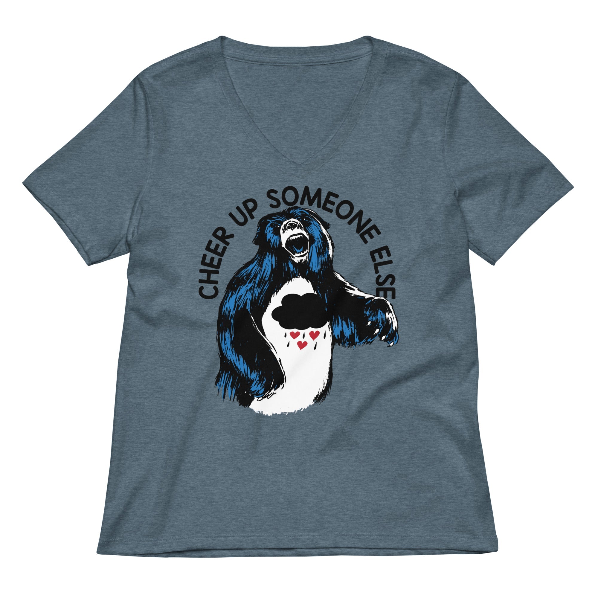Cheer Up Someone Else Women S V Neck Tee V Neck T Shirt Minimal Style