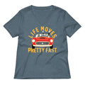 Life Moves Pretty Fast Women S V Neck Tee V Neck T Shirt Minimal Style