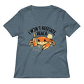 I Won T Hesitate Beach Women S V Neck Tee V Neck T Shirt Clean Design