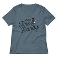 Just Fine And Dandy Women S V Neck Tee V Neck T Shirt Gift Ready