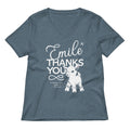 Emile Thanks You Women S V Neck Tee V Neck T Shirt Premium Print