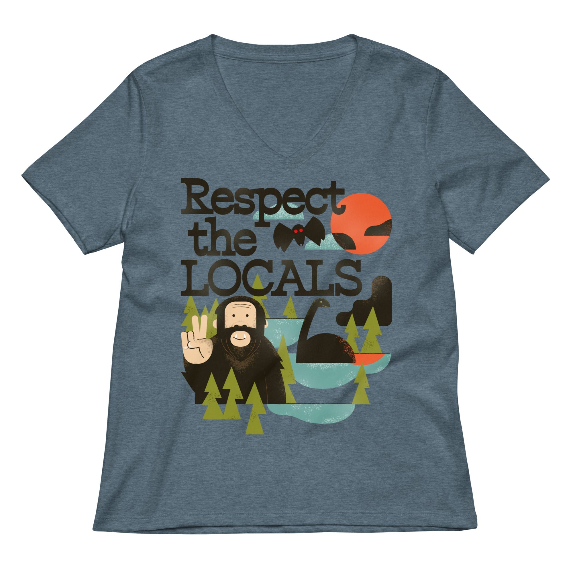 Respect The Locals Women S V Neck Tee V Neck T Shirt Minimal Style