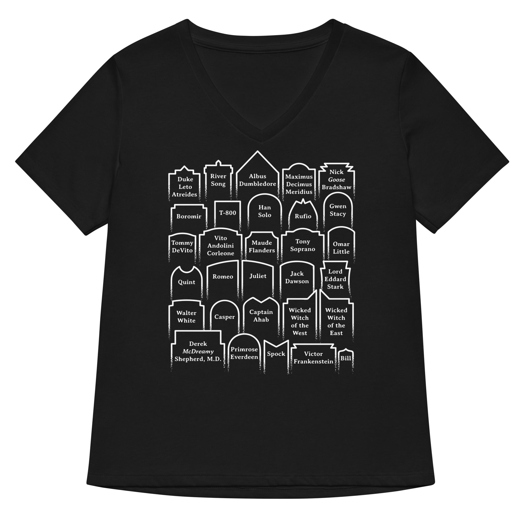 Spoiler Alert Women S V Neck Tee V Neck T Shirt Minimal Style
