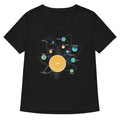 Solar System Women S V Neck Tee V Neck T Shirt Everyday Wear