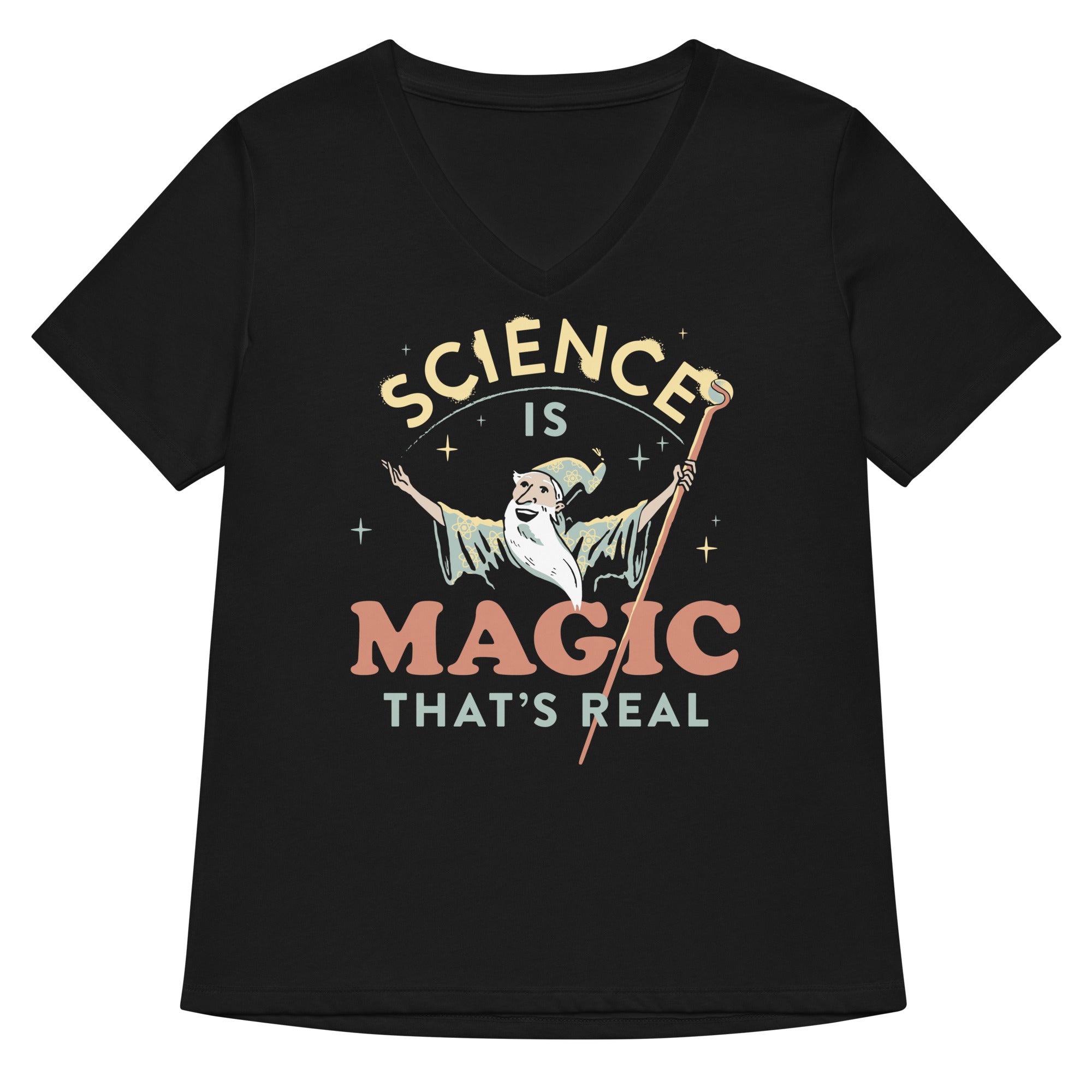 Science Is Magic That S Real Women V Neck Tee V Neck T Shirt Premium Print