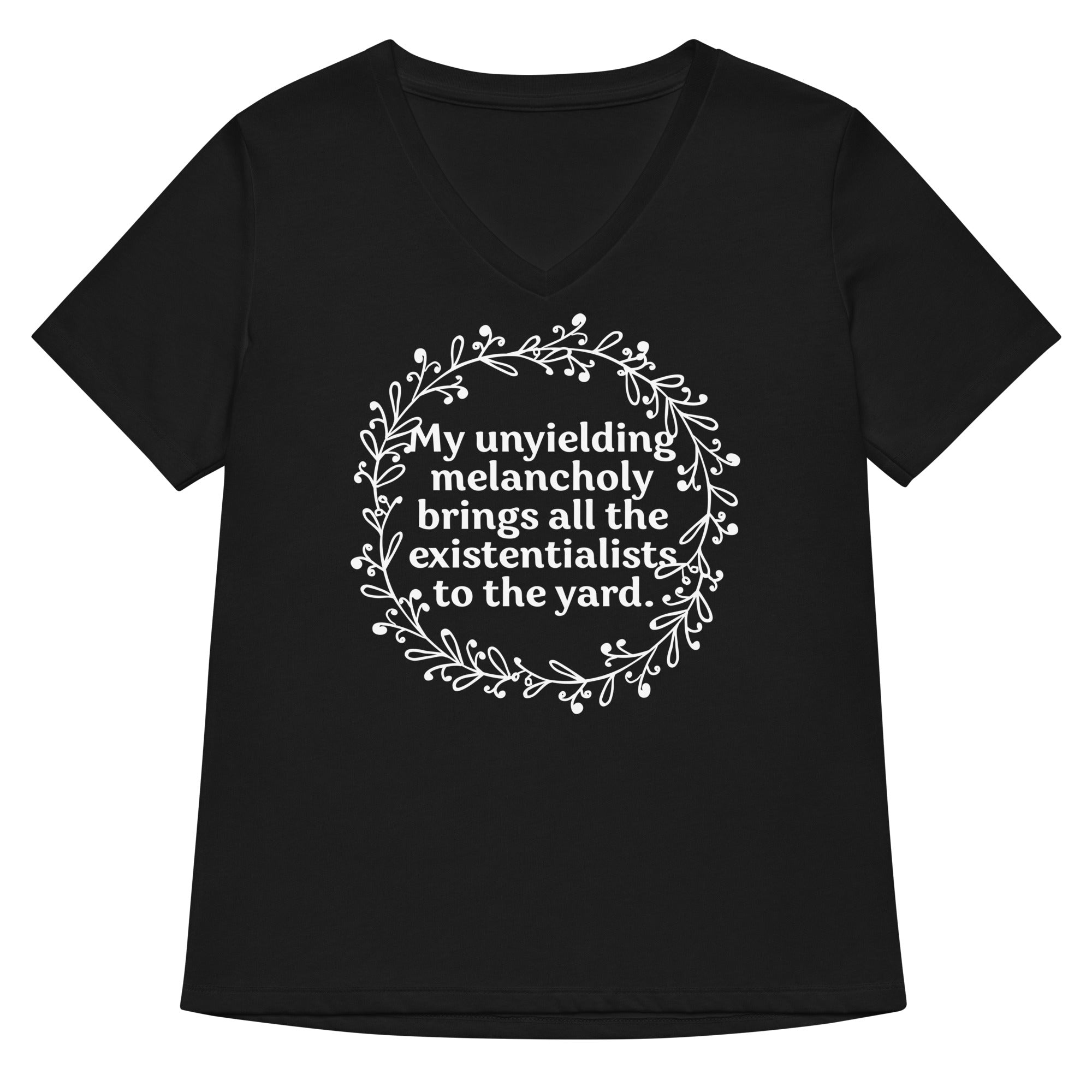 My Unyielding Melancholy Women S V Neck Tee V Neck T Shirt Gift Ready