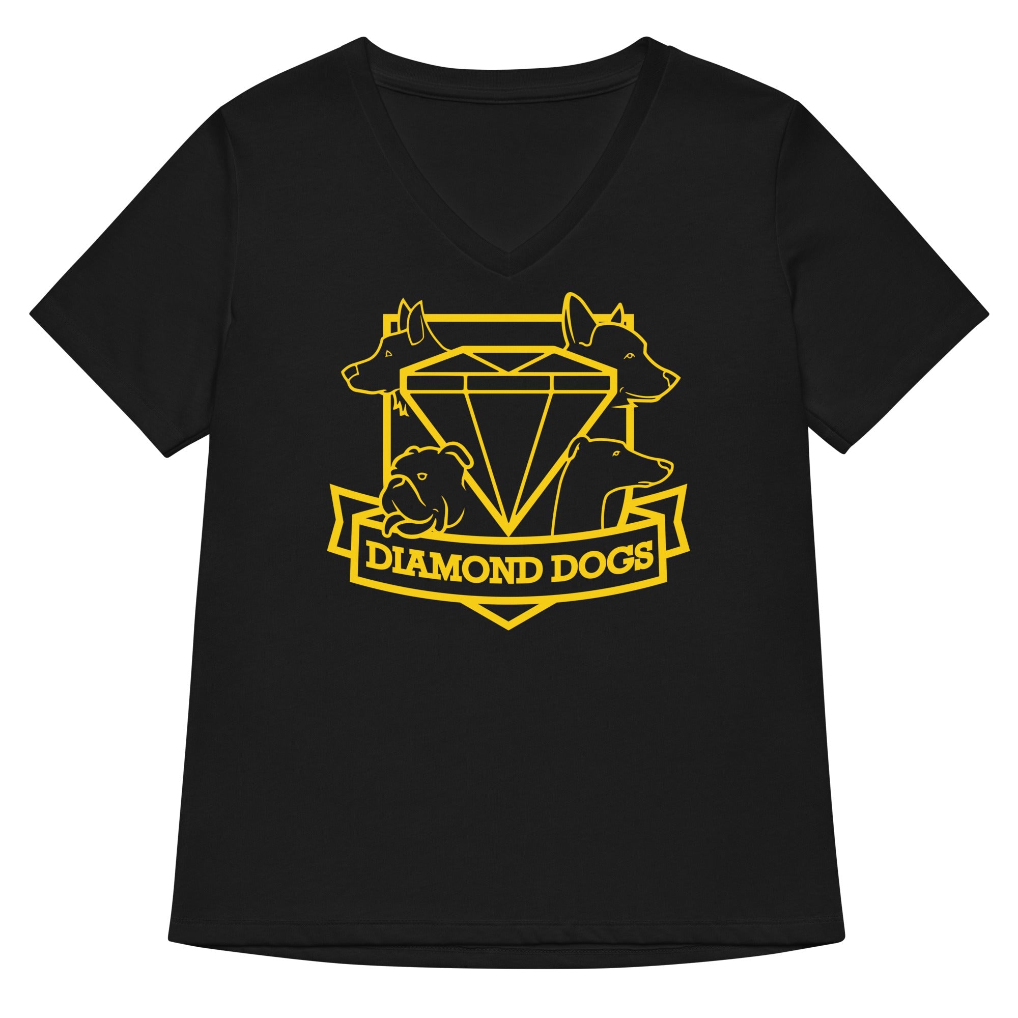Diamond Dogs Women S V Neck Tee V Neck T Shirt US Trend